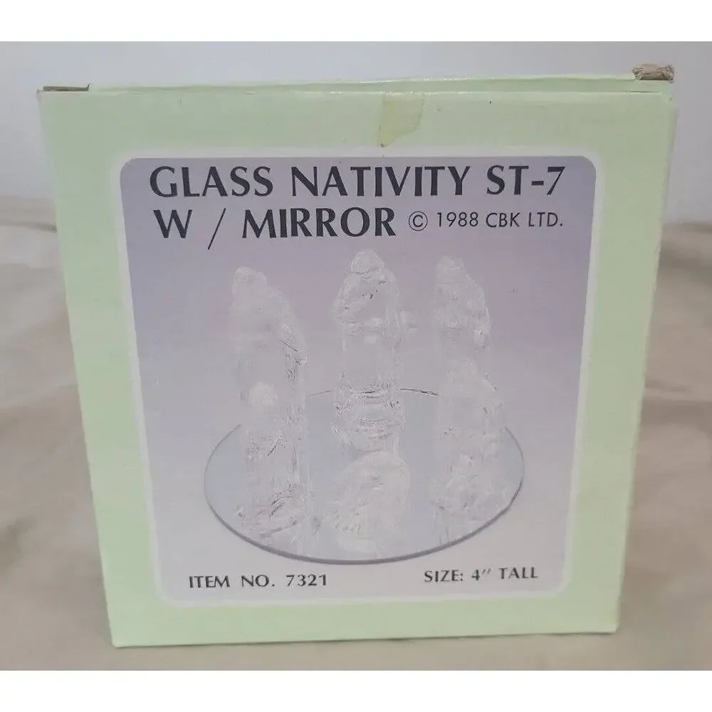 Source Unknown glass nativity